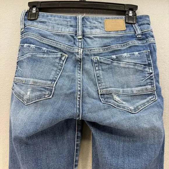 BKE Jeans Women's 25 (2) Blue Stella Mid-Rise Slim Fit Ankle Skinny Preppy - Picture 3 of 13